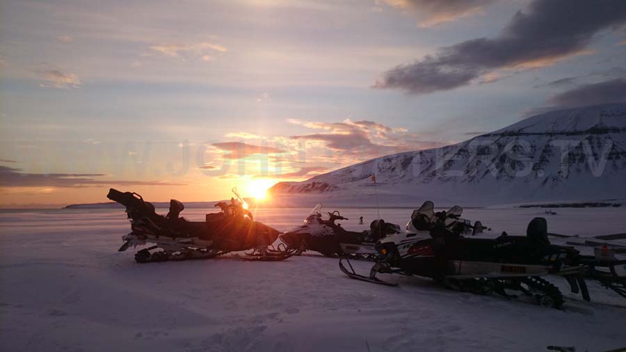 Sunset in Svalbard.